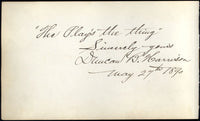 HARRISON, DUNCAN B. INK SIGNED ALBUM PAGE (1890)