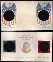 JOHNSON, JACK-JIM JEFFRIES "PICK THE WINNER" HOTEL ADVERTISEMENT (1910)