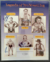 LEGENDS OF PRO WRESTLING SIGNED PHOTO POSTER (KOWALSKI, GAGNE, ORTON, THESZ)