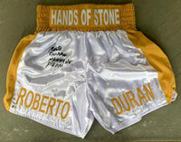 DURAN, ROBERTO SIGNED BOXING TRUNKS (BECKETT AUTHENTICATED)