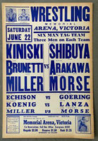 KINISKI-BRUNETTI-MILLER VS SHIBUYA-ARAKAWA-MORSE ON SITE POSTER (1963)