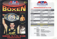 KLITSCHKO, WLADIMIR-FABIAN MEZA & VITALI KLITSCHKO-TONY BRADHAM OFFICIAL PROGRAM (1996-PRO DEBUT)