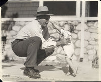 JEFFRIES, JAMES J. & GRANDSON ORIGINAL WIRE PHOTO (CIRCA 1920'S)