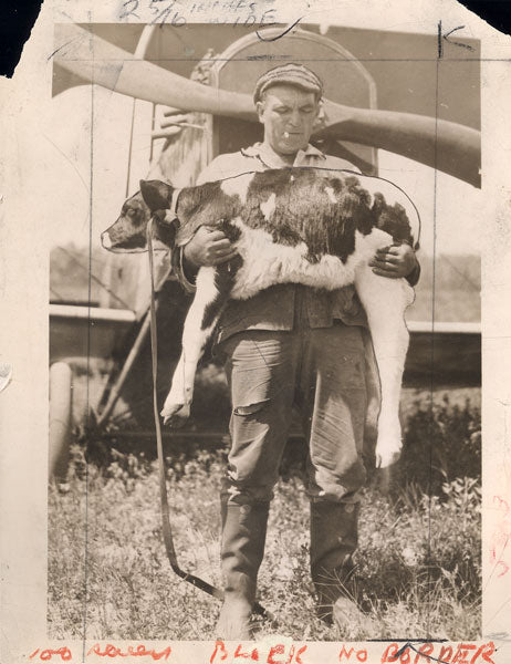 JEFFRIES, JAMES J. ORIGINAL WIRE PHOTO (1922-AT FARM)