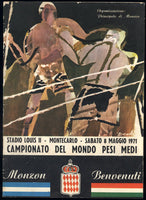 MONZON, CARLOS-NINO BENVENUTI II OFFICIAL PROGRAM (1971)