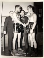 ARMSTRONG, FRITZIE ZIVIC I WIRE PHOTO (1940-WEIGHING IN)
