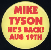 TYSON, MIKE-PETER MCNEELEY SOUVENIR PIN (1995)