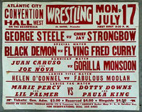 STEELE, GEORGE-CHIEF JAY STRONGBOW & GORILLA MONSOON & FABULOUS MOOLAH ON SITE POSTER (1972)