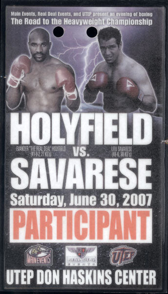 HOLYFIELD, EVANDER-LOU SAVARESE CREDENTIAL (2007-PARTICIPANT)