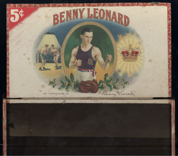 LEONARD, BENNY CIGAR BOX (CIRCA 1920'S)