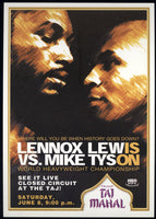 TYSON, MIKE-LENNOX LEWIS ADVERTISING POSTCARD (2002)