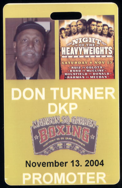 HOLYFIELD, EVANDER-LARRY DONALD PROMOTER CREDENTIAL (2004)