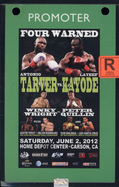 TARVER, ANTONIO-LATEEF KAYODE PROMOTER CREDENTIAL (2012)