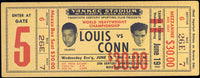 LOUIS, JOE-BILLY CONN II FULL TICKET (1946-WITH SEAT NUMBER-PSA/DNA VG-EX 4)