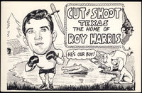 HARRIS, ROY "CUT & SHOOT" SOUVENIR POSTCARD