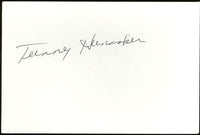 HUNSAKER, TUNNEY INK SIGNED LARGE INDEX CARD (JSA)