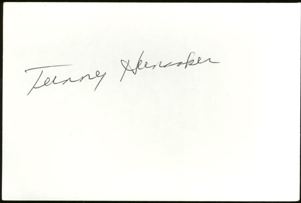 HUNSAKER, TUNNEY INK SIGNED LARGE INDEX CARD (JSA)