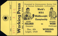 FULLMER, GENE-SPIDER WEBB WORKING PRESS PASS (1959)