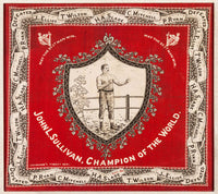 SULLIVAN, JOHN L. 1883 COCHRANE'S TURKEY RED CLOTH PREMIUM