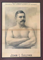 SULLIVAN, JOHN L. TURNER LOOKER COMPANY LITHOGRAPHIC POSTER (1880's)