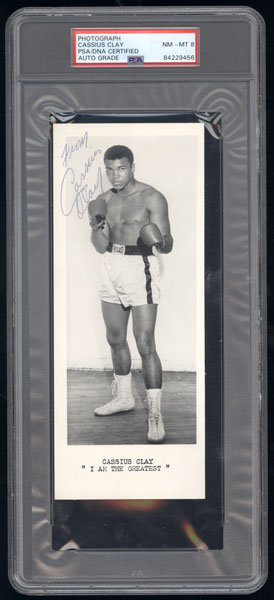 CLAY, CASSIUS VINTAGE SIGNED PHOTO (PSA/DNA AUTHENTICATED)