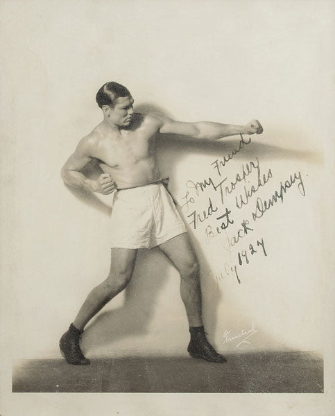 DEMPSEY, JACK VINTAGE SIGNED PHOTO (1924-AS WORLD HEAVYWEIGHT CHAMPION)