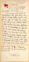 LEWIS, TED "KID" HAND WRITTEN & SIGNED LETTER (PSA/DNA AUTHENTICATED-1928)