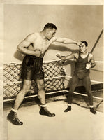 CARNERA, PRIMO & FIDEL LABARBA WIRE PHOTO (1929)