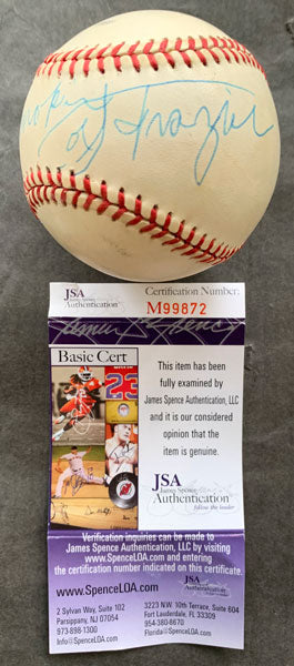 FRAZIER, JOE SIGNED BASEBALL (JSA)