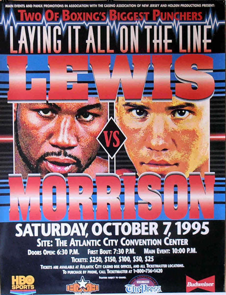 LEWIS, LENNOX-TOMMY MORRISON ON SITE POSTER (1995)