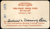 ALI, MUHAMMAD-ERNIE TERRELL PRE FIGHT PRESS PASS (1967)