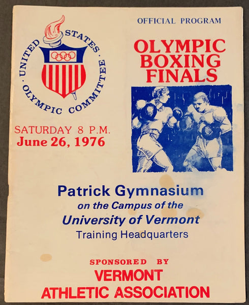 1976 UNITED STATES OLYMPIC BOXING FINALS OFFICIAL PROGRAM (LEONARD, SPINKS BROTHERS, TATE, DAVIS, JR.)