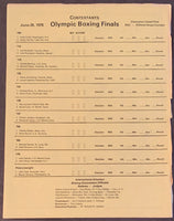 1976 UNITED STATES OLYMPIC BOXING FINALS OFFICIAL PROGRAM (LEONARD, SPINKS BROTHERS, TATE, DAVIS, JR.)
