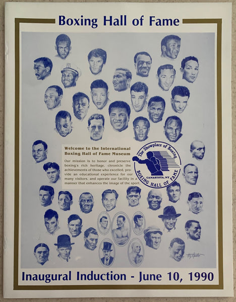 1990 BOXING HALL OF FAME INAUGURAL INDUCTION PROGRAM (ALI, FRAZIER, LOUIS, JOHNSON)