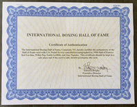 BOXING HALL OF FAME AUTOGRAPH CARD (1ST YEAR-PEP, GAVILAN, NAPOLES, GRIFFITH)