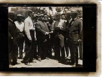 SULLIVAN, JOHN L. & JEFFRIES, CHOYNSKI, CORBETT & MULDOON ANTIQUE PHOTO (1910)