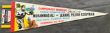 ALI, MUHAMMAD-JEANNE PIERRE COOPMAN SIGNED SOUVENIR PENNANT (1976)