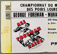 ALI, MUHAMMAD-GEORGE FOREMAN FULL ON SITE TICKET (1974-PSA/DNA)