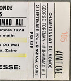 ALI, MUHAMMAD-GEORGE FOREMAN FULL ON SITE TICKET (1974-PSA/DNA)