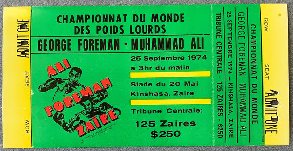 ALI, MUHAMMAD-GEORGE FOREMAN FULL TICKET (1974)