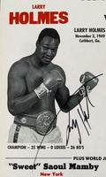 ALI, MUHAMMAD-LARRY HOLMES SIGNED CLOSED CIRCUIT POSTER (1980-SIGNED BY HOLMES)