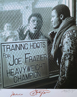 ALI, MUHAMMAD & JOE FRAZIER LIMITED EDITION LARGE FORMAT SIGNED GICLEE PHOTOGRAPHIC PRINT (BY GEORGE KALINSKY)