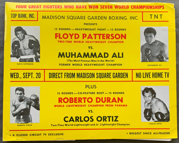 ALI, MUHAMMAD-FLOYD PATTERSON II PRESS KIT (1972)