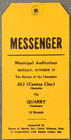 ALI, MUHAMMAD-JERRY QUARRY I MESSENGER PASS (1970-PSA/DNA VG-EX 4)