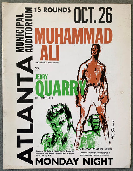 ALI, MUHAMMAD-JERRY QUARRY I OFFICIAL PROGRAM (1970)