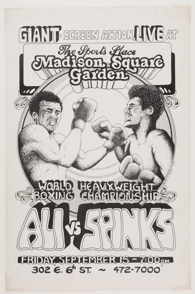 ALI, MUHAMMAD-LEON SPINKS II CLOSED CIRCUIT POSTER (1978)