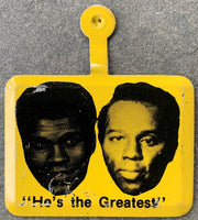 ALI, MUHAMMAD-CLEVELAND WILLIAMS SOUVENIR PIN (1966)