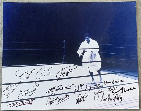 ALI, MUHAMMAD OPPONENTS SIGNED PHOTO (SIGNED BY 14-FROM THE COLLECION OF ALEX MITEFF))