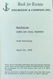 ALI, MUHAMMAD SIGNED BOOK: LOSER AND STILL CHAMPION BY BUDD SCHULBERG (JSA)