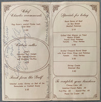 ALI, MUHAMMAD VINTAGE SIGNED RESTAURANT MENU (1967-AS HEAVYWEIGHT CHAMPION-JSA)